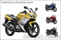 Yellow Yamaha YZF R15