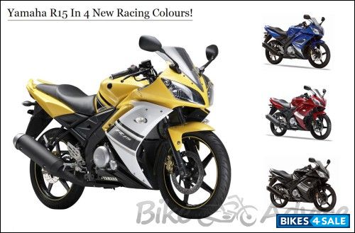 Yellow Yamaha YZF R15