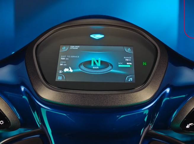 Bajaj Chetak Premium Tecpac 5-inch TFT screen