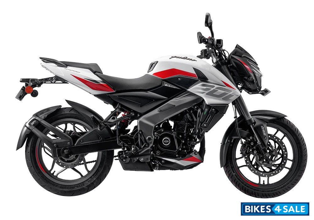 Metallic Pearl White Bajaj Pulsar NS 200 2024 Motorcycle Picture Metallic Pearl White Bajaj Pulsar NS 200 2024 Motorcycle Picture
