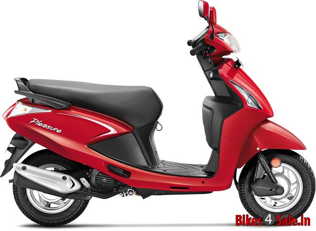 Hero Pleasure - The picture showing the side view of Hero Pleasure in its Ravishing Red color