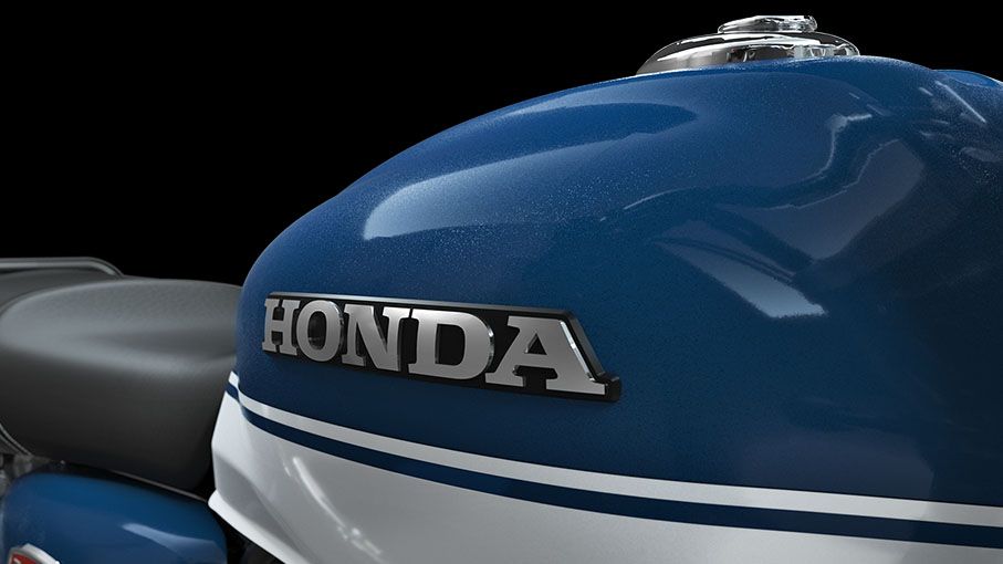 Honda Hness CB350 DLX Pro - Athletic Blue Metallic with Virtuous white
