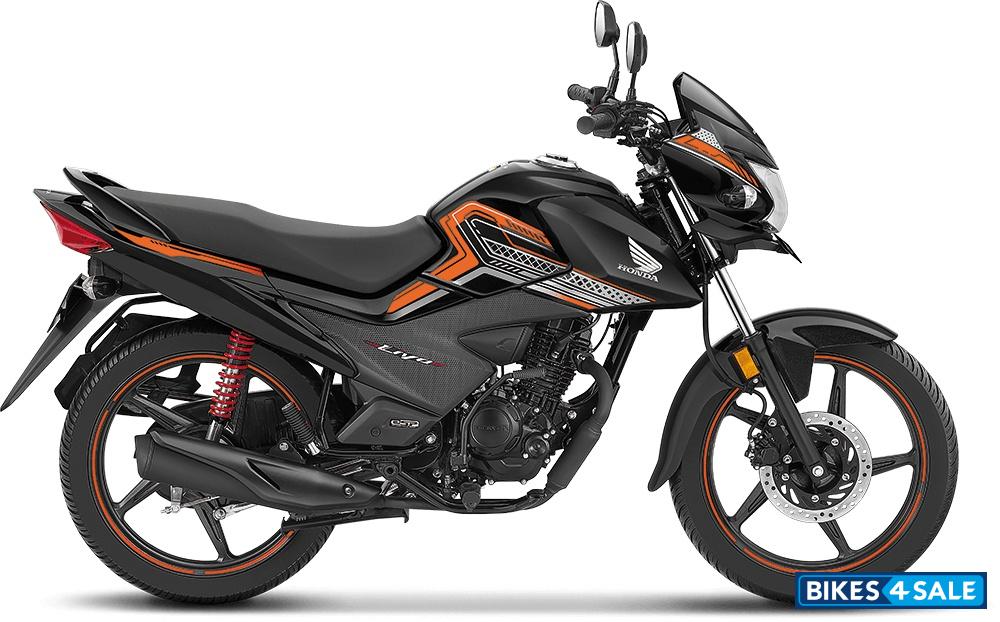 Honda Livo 2025 Pearl Igneous Black with Orange Stripes