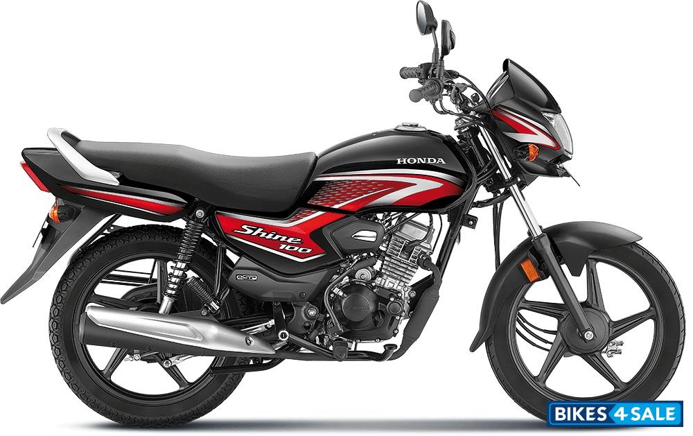 Honda Shine 100 2025 Black with Red