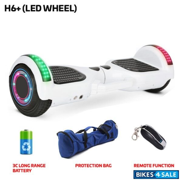 Hoverpro H6 Plus - H6+ White Hoverboard with Remote, Bag and Long Range Battery