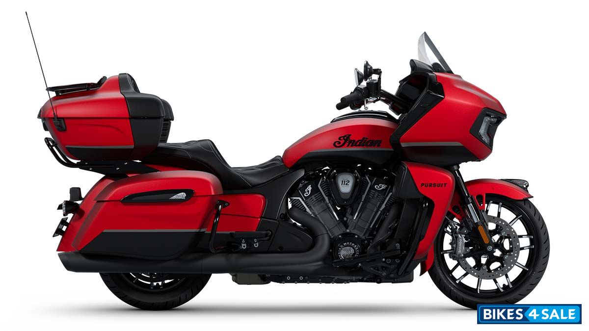 Indian Pursuit Dark Horse With 112 Package Sunset Red Smoke with Black Smoke