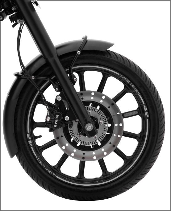 Jawa 42 Dual Channel ABS AllStar Black - Front wheel with brake