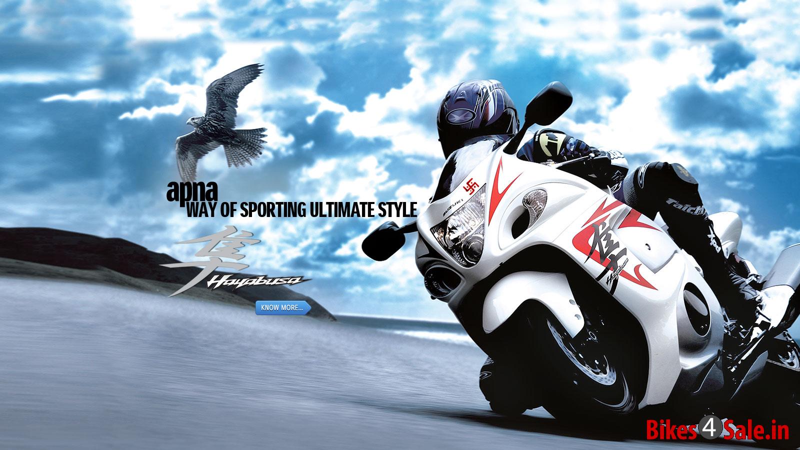 Suzuki Hayabusa GSX1300R - Suzuki Hayabusa GSX1300R in Pear Glacier White color