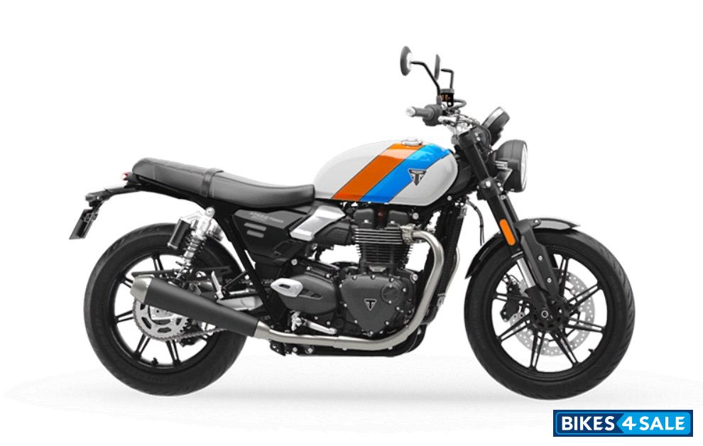 Triumph Speed Twin 900 2025 Pure White/Maui Blue/Tangerine Orange