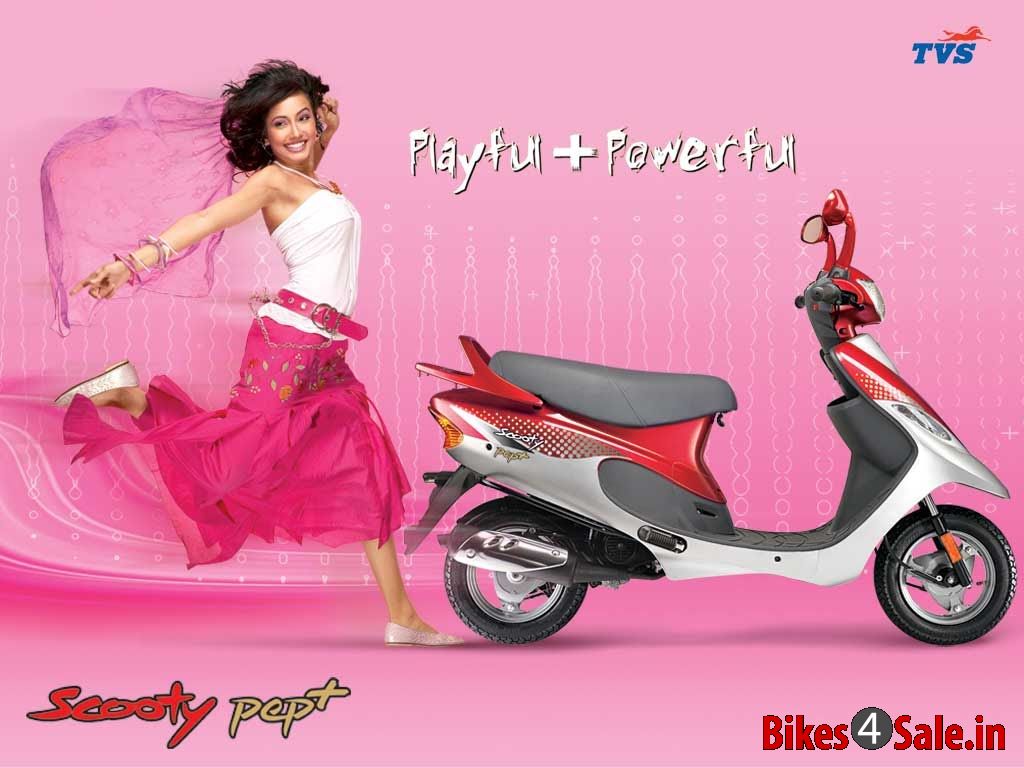 TVS Scooty Pep Plus - TVS Scooty Pep Plus in red color