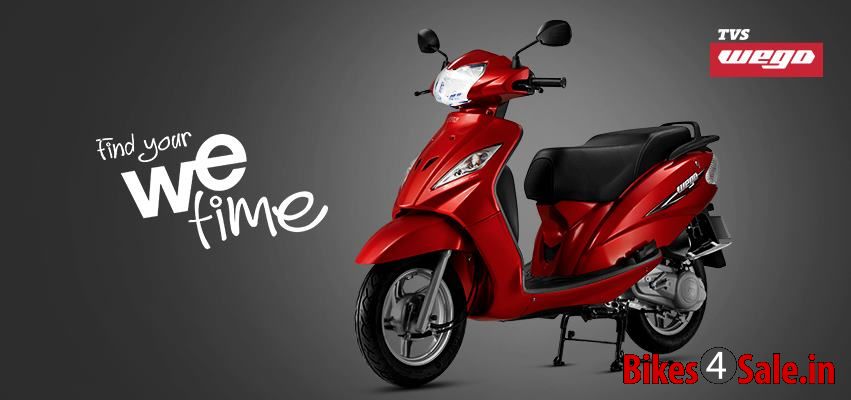 TVS Wego TVS Wego is one of the 3 scooters in India to have alloy wheels. And among them, it has the sportiest one