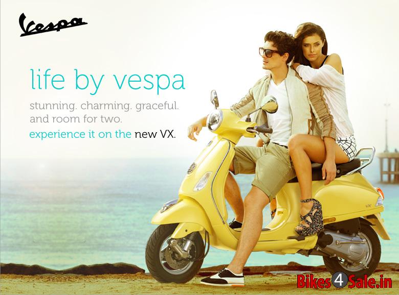 Vespa VX 125 - Life By Vespa. Stunning. Charming. Graceful. And room for two. Experience it on the new Vespa VX