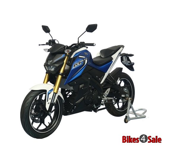 Yamaha M-Slaz 150 White and Blue Colour