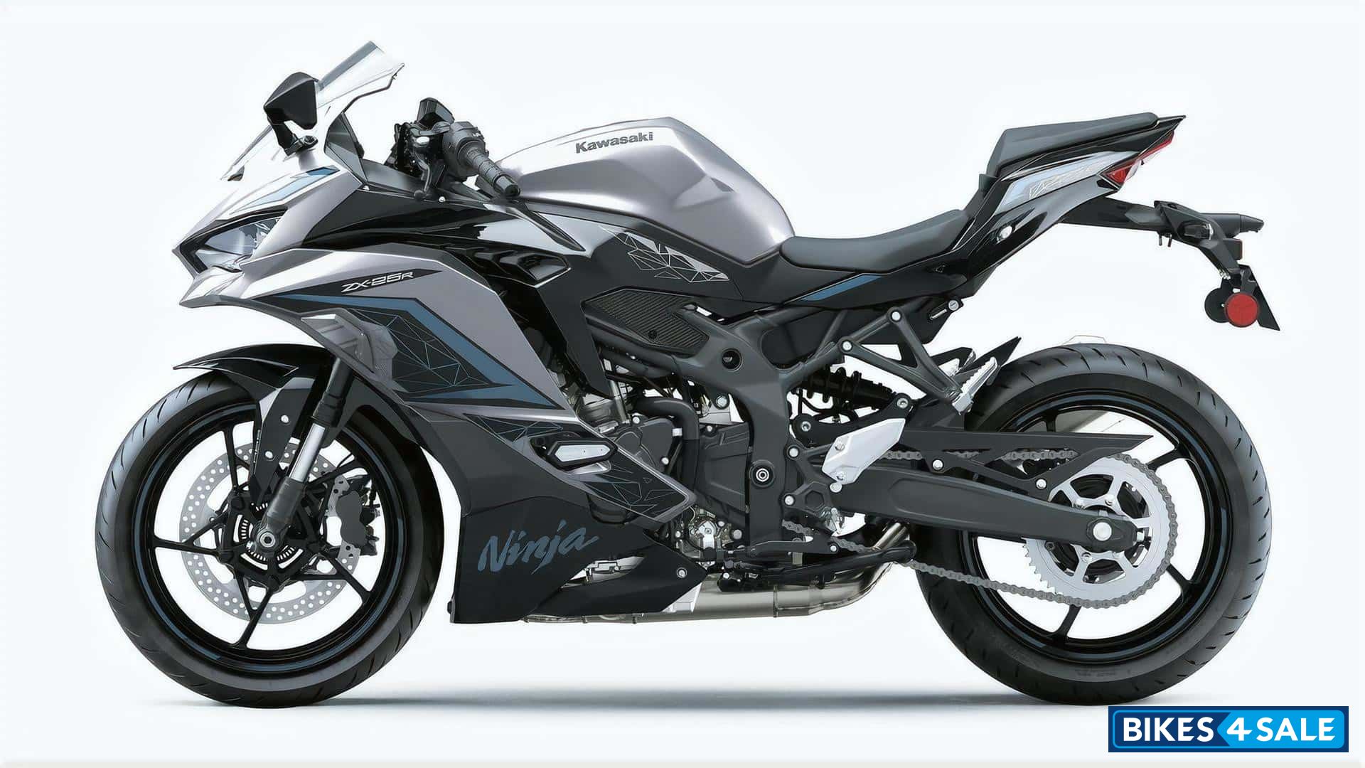2024 Kawasaki Ninja Zx 25r Metallic Phantom Silver And Ebony Left Side