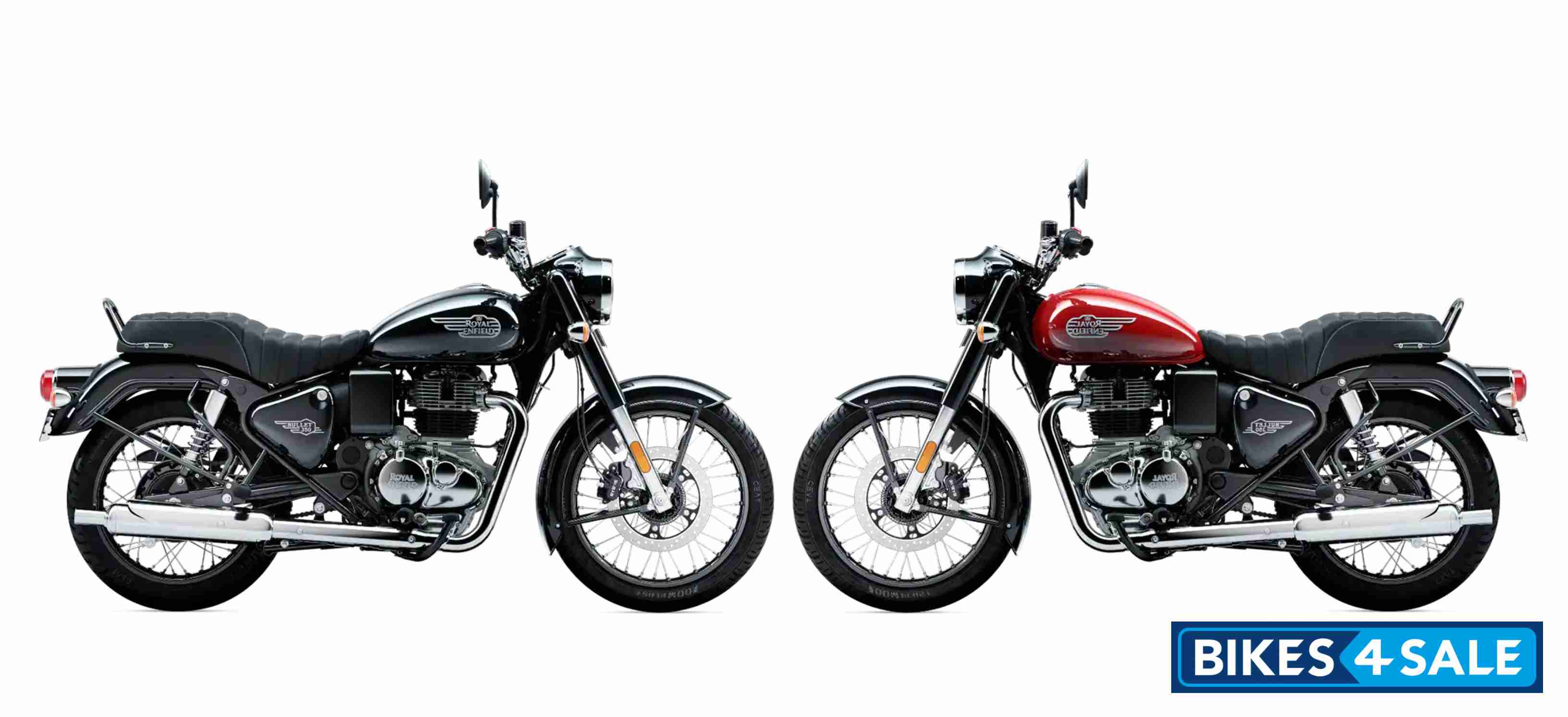 2024 Royal Enfield Bullet 350 Military Silver Black And Military Silver Red