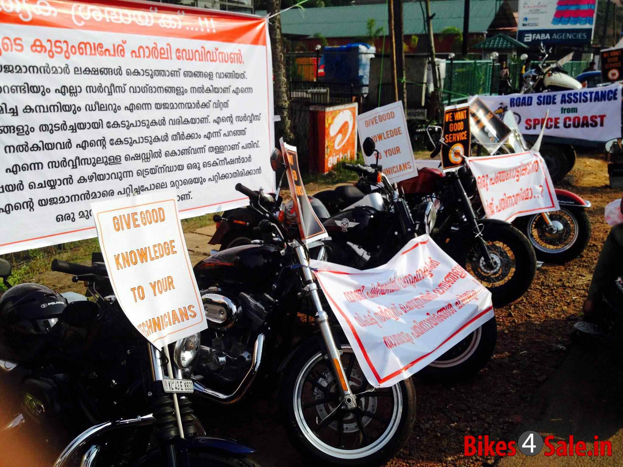 Harley Davidson Bikers Protest