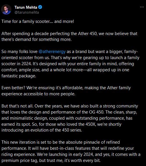 Tarun Mehta Tweeted On Family Scooter