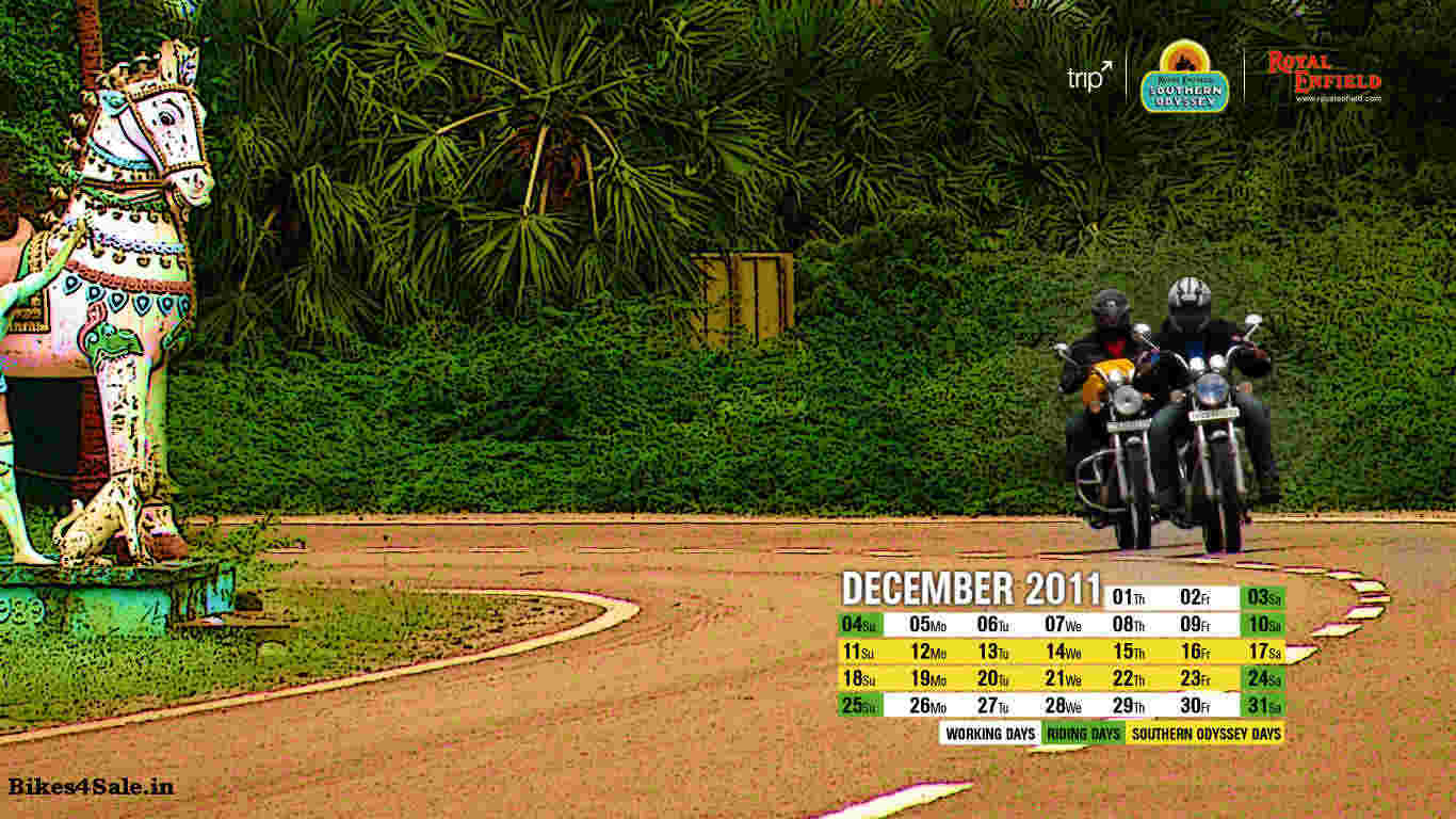 Royal Enfield Calendar December 2011 Royal Enfield Calendar December 2011