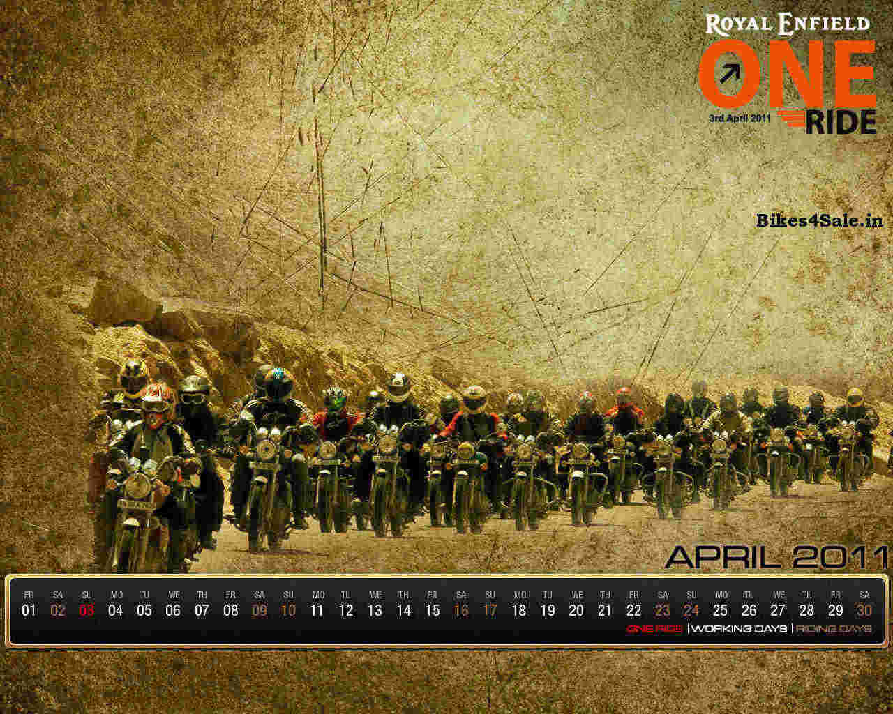 Royal Enfield Calendar April 2011 Royal Enfield Calendar April 2011